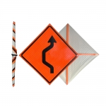 Roll Up Sign & Stand - 48 Inch Traffic Shift Arrow Roll Up Reflective Traffic Sign